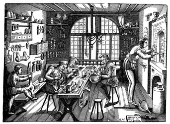 El estudio de Etienne Delaune, 1576, 1870