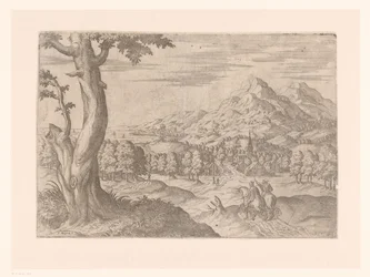 Paisaje con dos jinetes