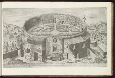 Mausoleo de Augusto con un jardín paisajístico en Roma Edificios antiguos (título de la serie) I vestigi dell