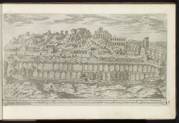 Monte Palatino y el Circo Máximo en Roma Edificios antiguos (título de la serie) I vestigi dell