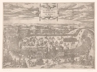 Fiesta papal en el Testaccio en Roma en 1534 La festa di Testaccio fatta in Roma (título sobre objeto)