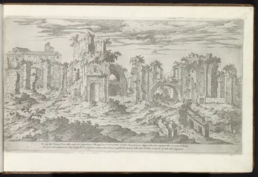Ruinas de las Termas de Tito en Roma Edificios antiguos (título de la serie) I vestigi dell