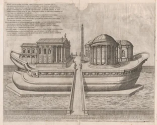 Speculum Romanae Magnificentiae: Templos en la Isla de Tíber, 1582