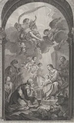La Capilla de los Enfants-Trouvés en París: Los Reyes Magos Gaspar y Melchor adorando, 1752