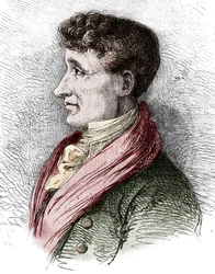 Retrato de Joseph Joubert (1754-1824), escritor francés. Grabado por Bocour en “Le Magasin picturesque”