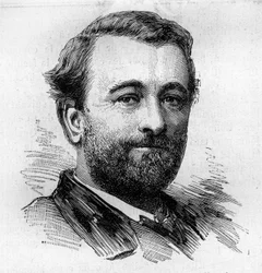 Retrato de Paul Bert (1833-1886), fisiólogo y político francés. Grabado por Bocour en "Le Monde Illustré" n°1287 del 26 de noviembre
