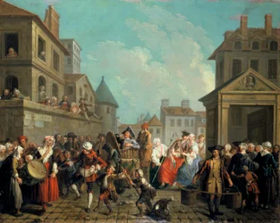 Carnaval en las calles de París, 1757
