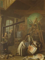 Interior de un estudio de artista