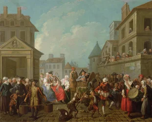 Carnaval callejero en París, 1757