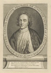 Retrato del poeta Jean-Baptiste de Santeul 1630-1697, alrededor de 1700
