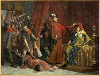 Etienne Marcel y el Delfín Carlos el 22 de febrero de 1358