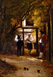 Jugando a la Petanca