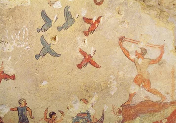 Cazador de aves, de la Tumba de la Caza y la Pesca, c.520-10 a.C.