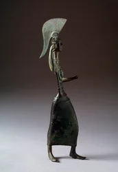 La diosa etrusca Menerva (Menrva) - Escultura de bronce, 440-420 a.C.