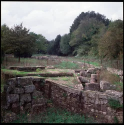 Civilización etrusca: vista del sitio de Veio (Veies) siglo VIII-IV a.C. (arte etrusco: vista del sitio de Veii, siglo VIII-IV a.C.) Lacio, Italia