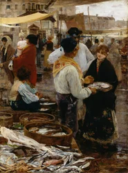 Mercado de pescado en Venecia
