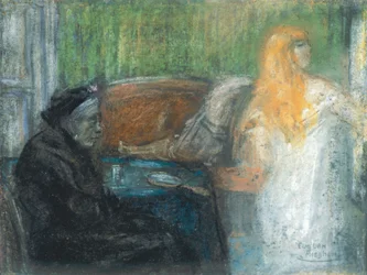 Madre Van Mieghem soñando (Vanitas)