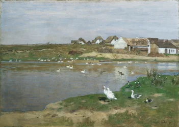 El estanque de los gansos en Kotting-Neusiedl