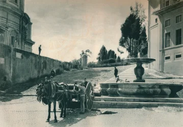 En la parte trasera del Vaticano cerca de los Museos y la Casa de la Moneda, Roma, Italia, 1927