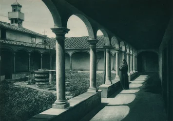 Claustros en un monasterio, Florencia, Italia, 1927