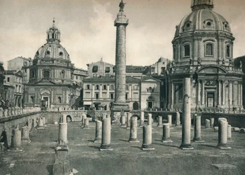 Foro de Trajano, Roma, Italia, 1927