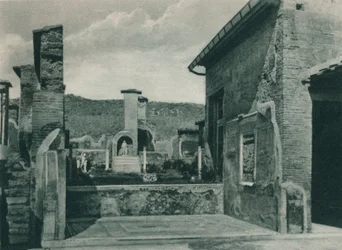 Calle que asciende al foro, Pompeya, Italia, 1927