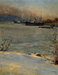Barcos de vapor en Beckholmen, Estocolmo