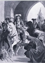 Los austriacos entrando en Belgrado, ilustración de Hitos en la Historia Europea publicada por Gresham Publishing Co, c.1920