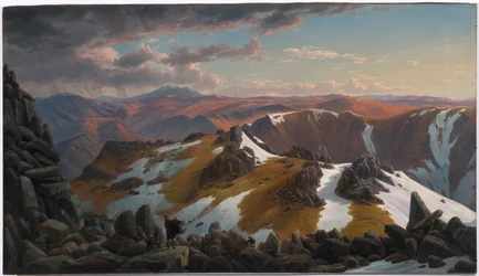 Vista noreste desde la cima norte del monte Kosciusko