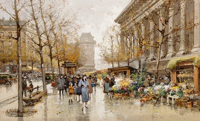 Calle de París en otoño