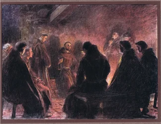 San Francisco y los frailes discuten sobre Dios