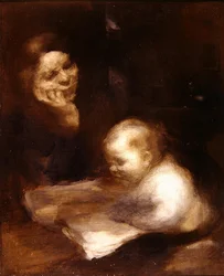 Madre e hijo leyendo