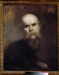 Retrato del poeta francés Paul Verlaine (1844-1896) Pintura de Eugene Carriere (1849-1906) 1891. París, Museo de Orsay