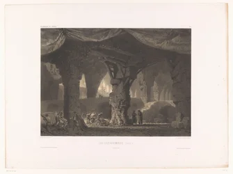 Theatredecor con catacumbas Les catacombes (inedit.) (título sobre objeto) Theatredecors (título de la serie) Décorations de théâtre (título de la serie sobre el objeto)