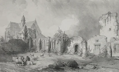 Viajes Pintorescos y Románticos en la Antigua Francia. Bretaña: Abadía de Relec