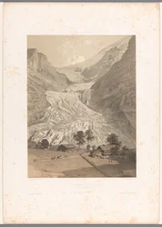Vista del glaciar High Grindelwald Glaciar Superior de Grindelwald (título sobre objeto) Rostros en Suiza y Saboya (título de la serie) La Suisse et la Savoie (título de la serie sobre el objeto)