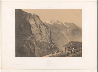 Vista del Wengernalp La Wengernalp (título sobre objeto) Rostros en Suiza y Saboya (título de la serie) La Suisse et la Savoie (título de la serie sobre el objeto)