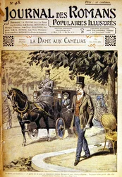 Armand encuentra a Marguerite en los Campos Elíseos, ilustración para 