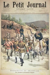 Eventos en el Transvaal: los primeros prisioneros ingleses, portada de Le Petit Journal, 29 de octubre de 1899