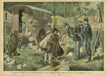 La gendarmería busca, a través de los campamentos de bohemios, a los autores de ataques y robos cometidos recientemente en los suburbios parisinos