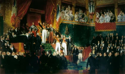Luis Felipe I jurando como rey ante la Cámara de Diputados, 9 de agosto de 1830