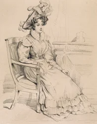 Retrato de Harriet Smithson, actriz irlandesa y primera esposa del compositor francés Hector Berlioz