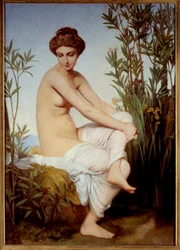 Bañista antigua. Pintura de Eugène Amaury Duval (1808-1885), siglo XIX, Museo de Bellas Artes de Ruan