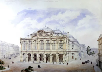 Ópera Garnier en París en 1850, por Eugène Viollet-le-Duc (1814-1879)