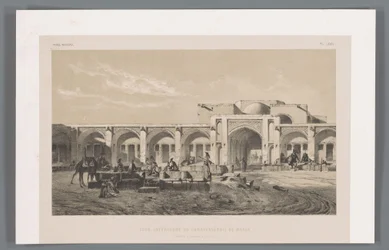 Patio interior del caravasar de Mahyar
Cour interieure du caravanserail de Mayar (route d