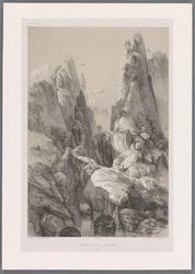 Barranco del monte Kuh-e Pir Zan en Irán
Défilé de Pir-a-Zan (Fars) (título en el objeto)
Paisajes persas (título de la serie)
Perse moderne (título de la serie)