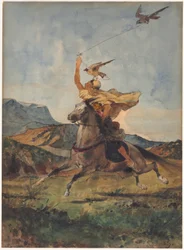 El halconero (acuarela)