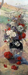Flores de temporada - Otoño. Pintura de Eugene Henri Cauchois (1850-1911) Colección particular.