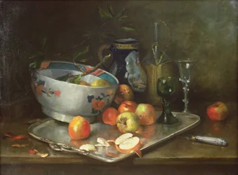 Naturaleza muerta con manzanas