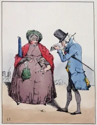 Pareja de burgueses, Jardín de Luxemburgo - en "Souvenirs d